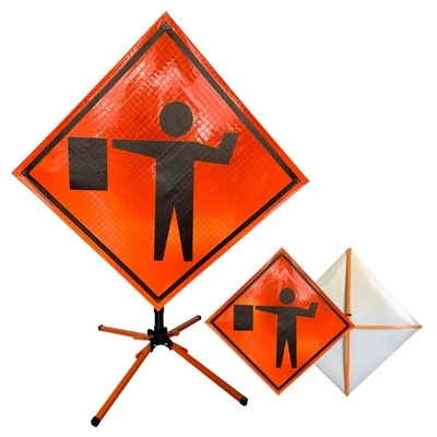 Mi az a „Flaggger Ahead Roll Up Sign”?