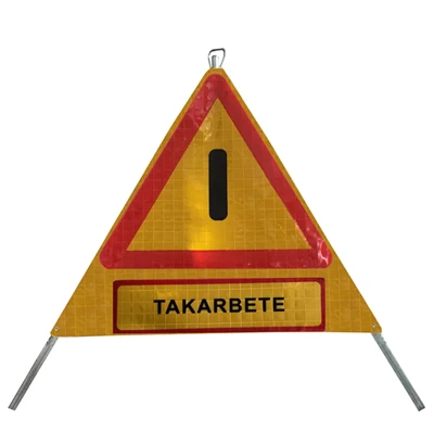 Összecsukható állvány figyelmeztető tábla