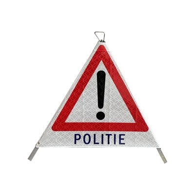 Politie piros fehér fényvisszaverő állvány összecsukható figyelmeztető tábla