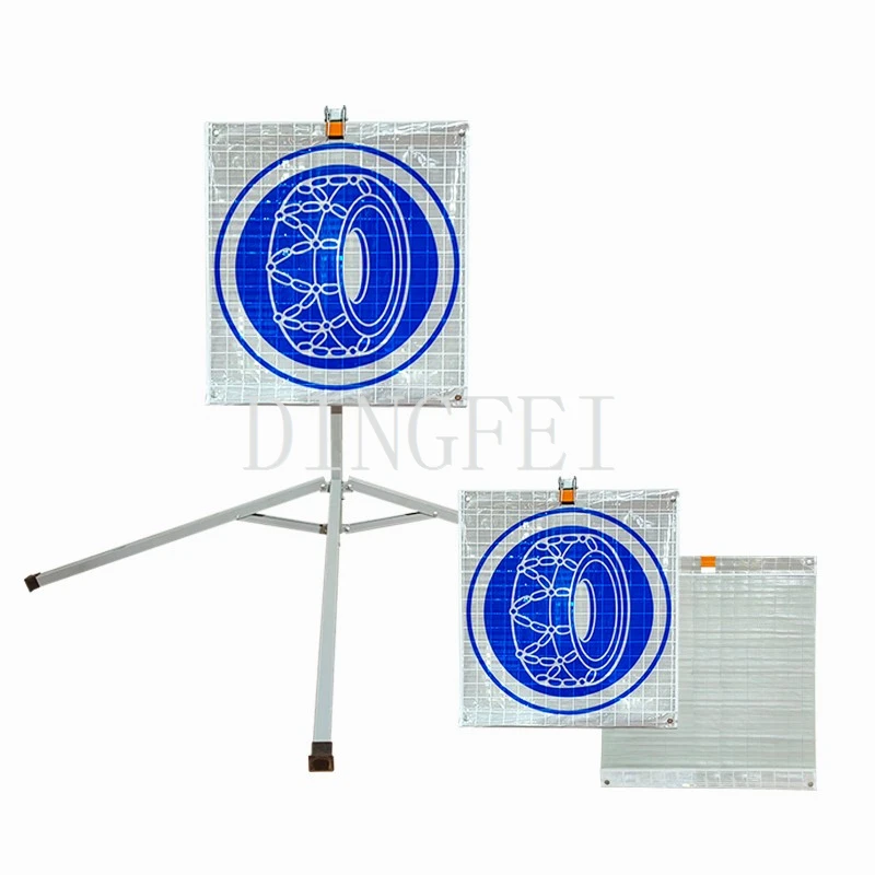 Tire Chains PVC Provisional Traffic Sign